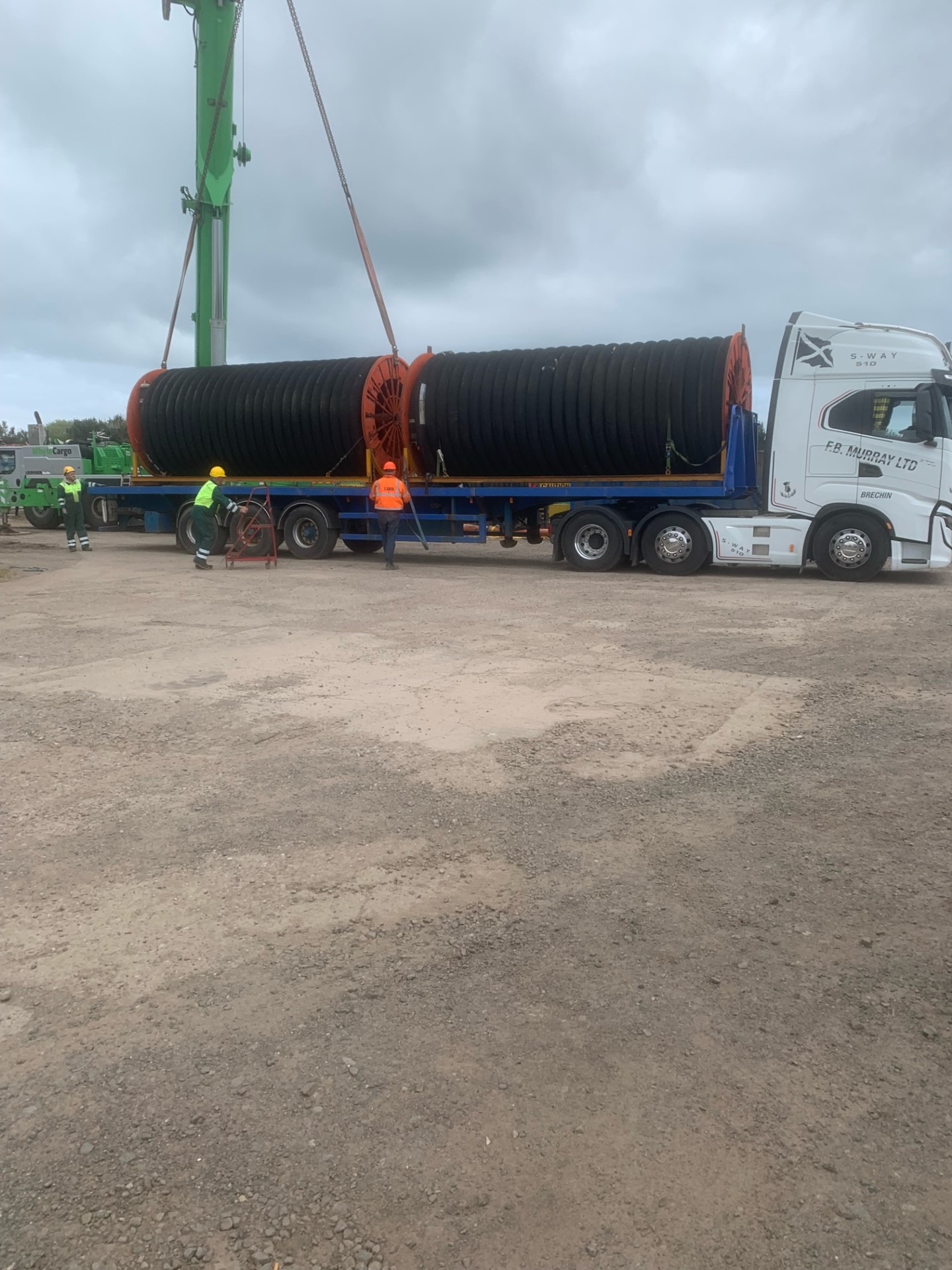 High spec Manuli hose ready for transport